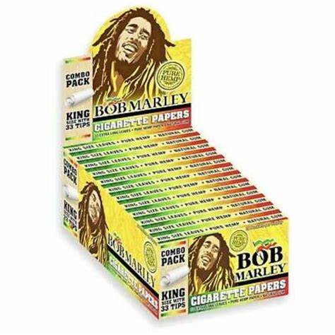 - BOB MARLEY ROLLING PAPERS KING SIZE WITH TIPS